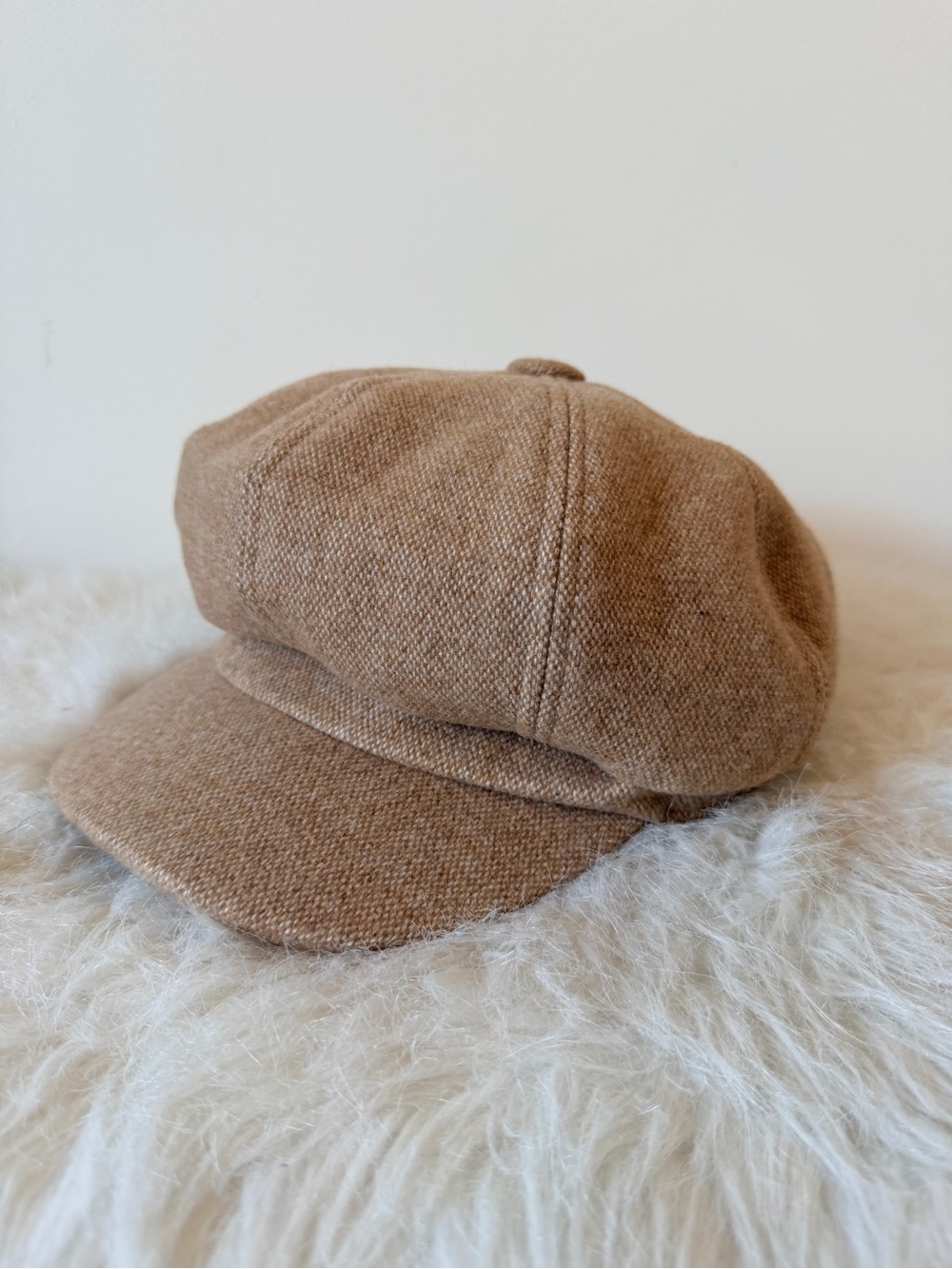 Tan / Beige Unisex Baker Boy Hat